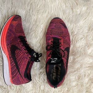 Nike Women’s Flyknit Running Shoes - Pink and Black